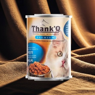 THANK'Q KOT z rybą dla kotów w puszce 415g
