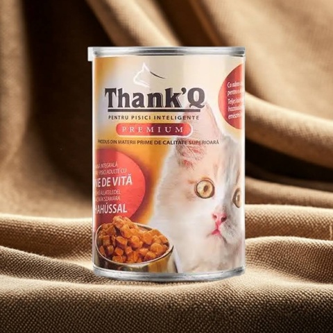 THANK'Q KOT z wołowiną w puszce dla kotów 415g